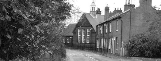 Black and white street view of Cottingham